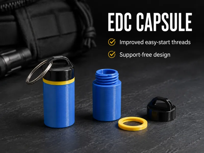 Keychain EDC Storage Capsule