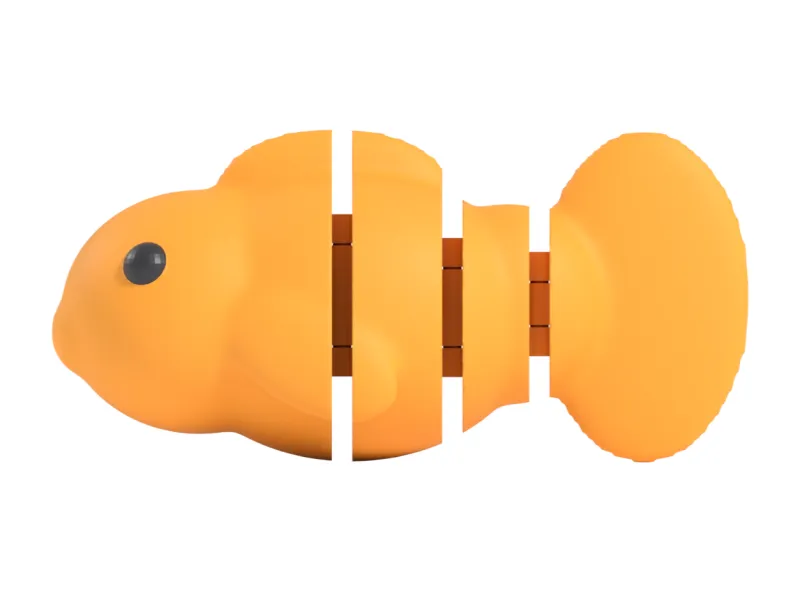 Flexi Goldfish - Print-in-Place, No Supports