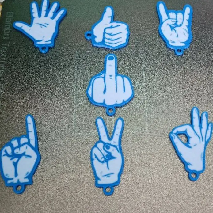 hand sign keychain
