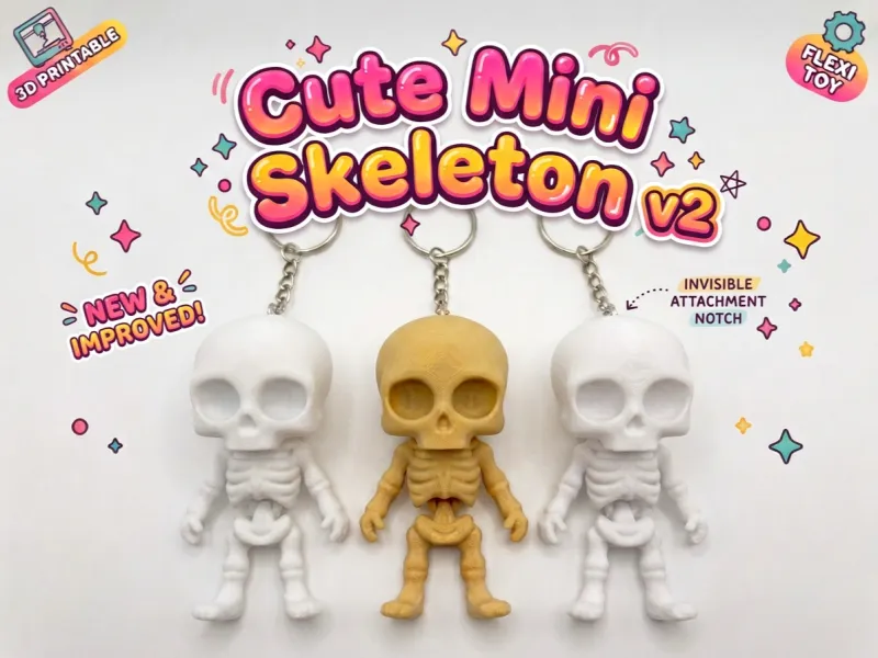 Mini Skelly Keychain V2
