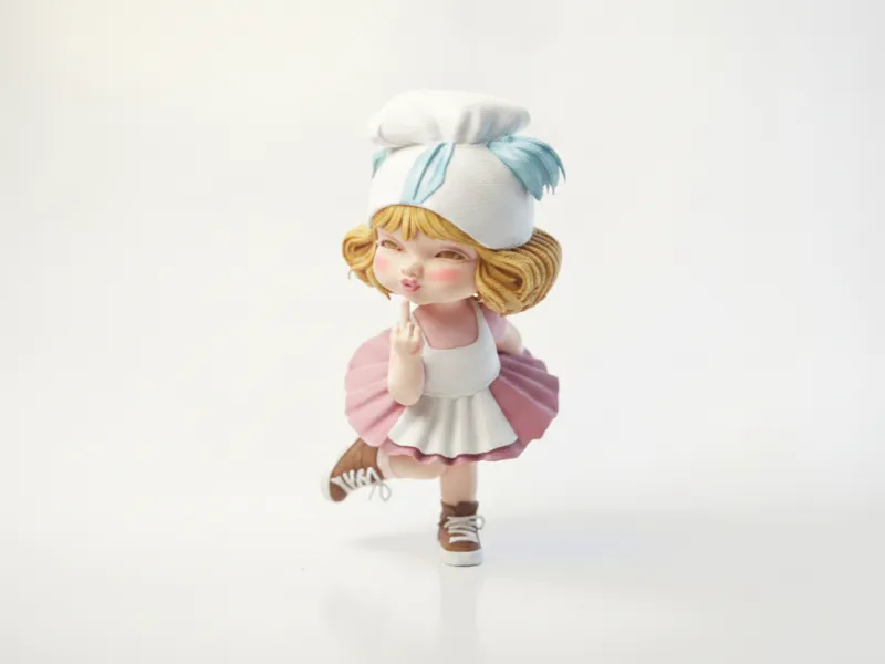 FU Girl Figürü Kadın Karakter 3D Yazdırılabilir