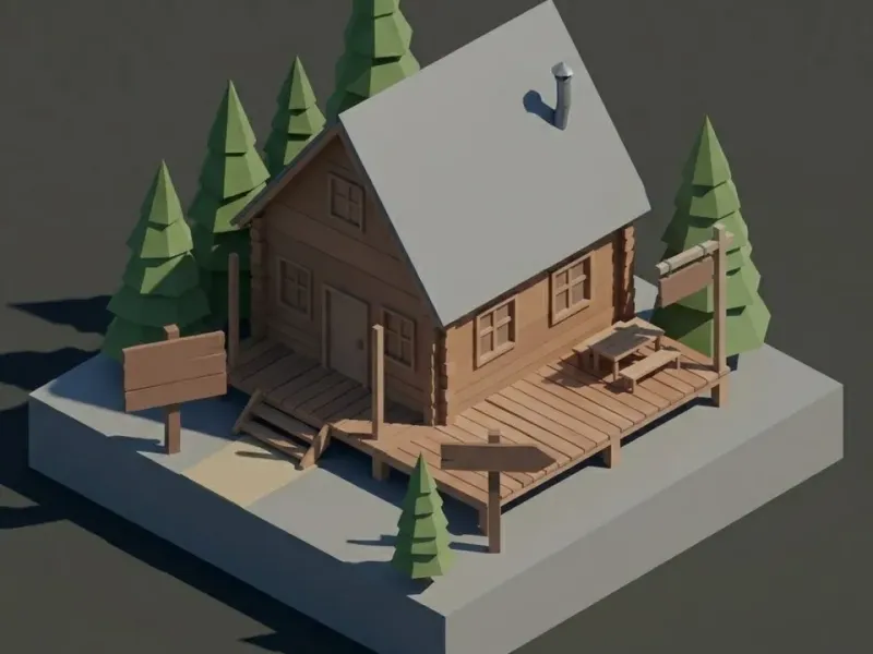 Low Poly Berghut