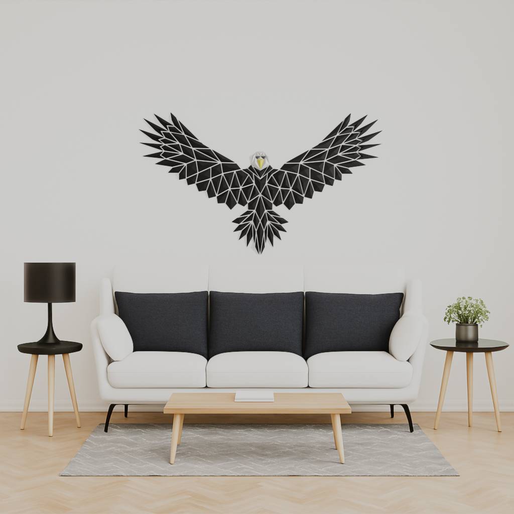 Geometric eagle wall art