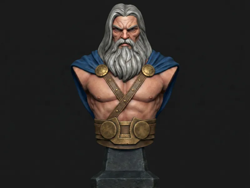 Odin Allfather Bust - Norse Mythology 3D Printable Model