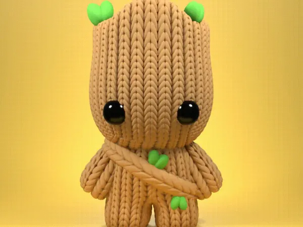 knitted baby groot | Keychain