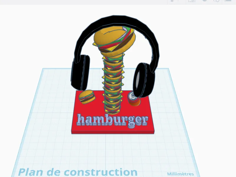 hamburger headset stand