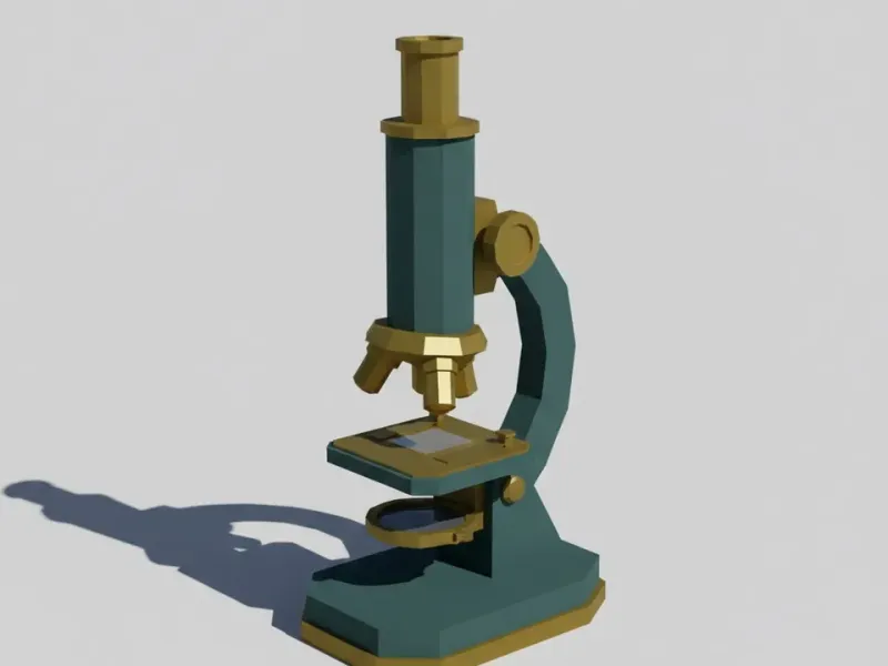 Low-Poly-Mikroskop