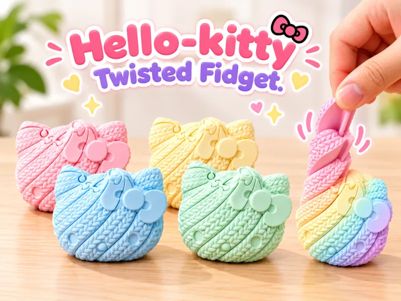 Hello Kitty – Knitted Twisted Fidget
