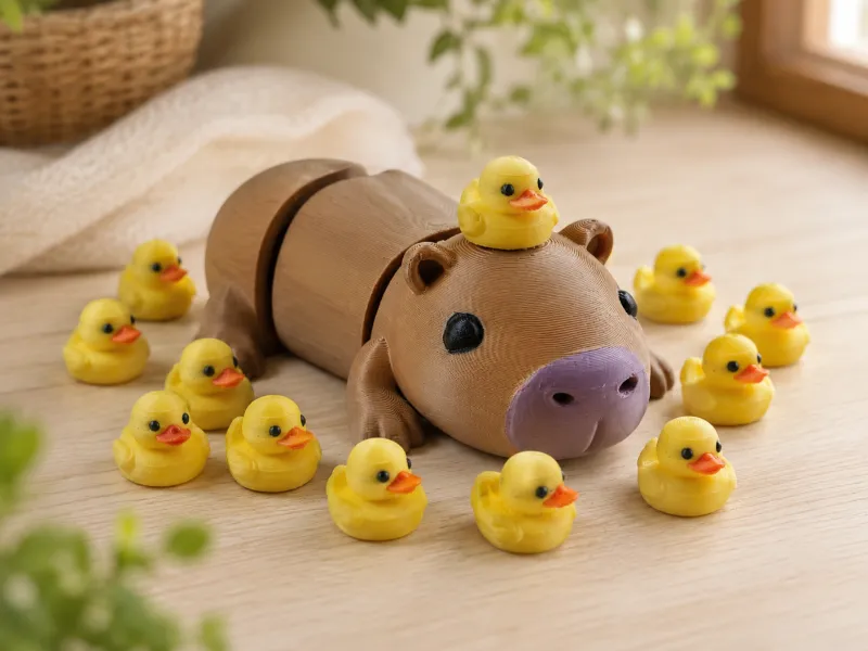 🦆 Capibara Flexi con Patitos