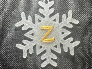 Z – Snowflake Alphabet Letter Z Festive Christmas Decoration