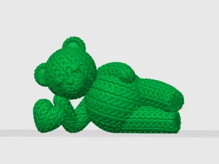 Knitted Cute Bear – STL & 3MF Files for 3D Printing
