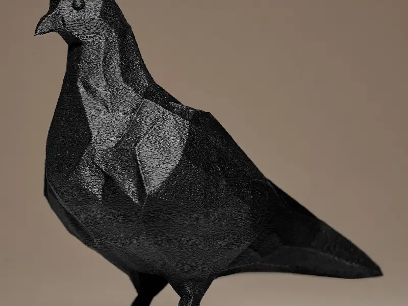 Geometric Pigeon Figurine