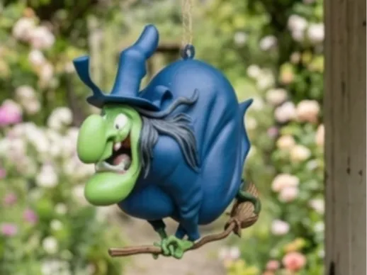 Witch Hazel Flying on Broomstick - Classic Looney Tunes