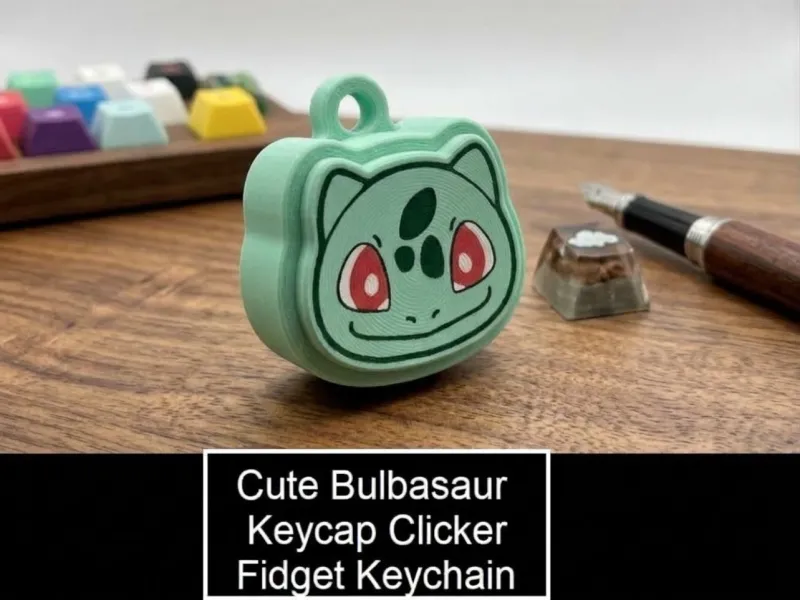 Lindo Pulsador de Tecla de Bulbasaur / Llavero Antiestrés