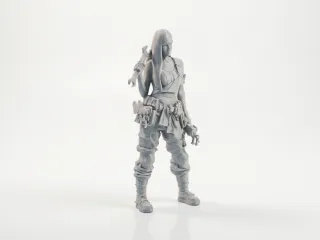 Mechanic Babe Female Warrior Figurine 3D Printable