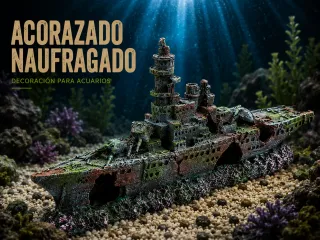 Sunken Battleship Aquarium Decoration