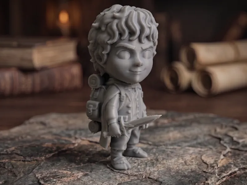 Chibi Samwise Gamgee - Impressão Fácil