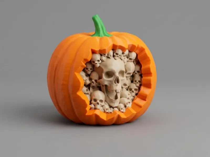 Pumpkin of skulls