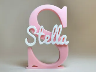Placa de Nome 3D - Stella
