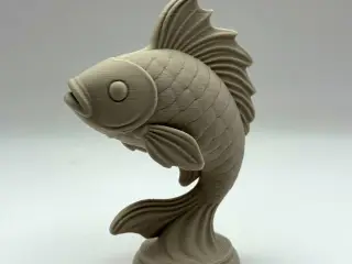 Jumping Koi Fish Statue