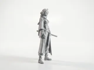 Female Ninja Figurine Action Character 3D Printable