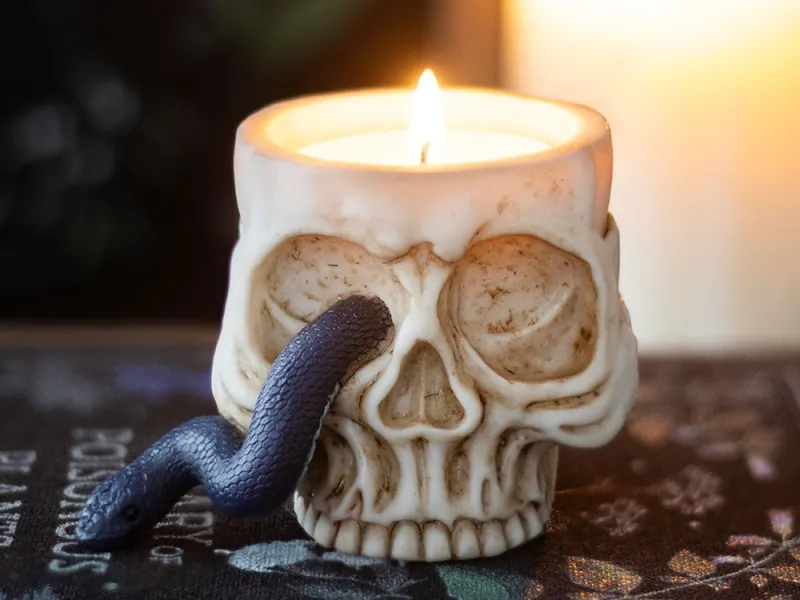 ハロウィンキャンドルスカル