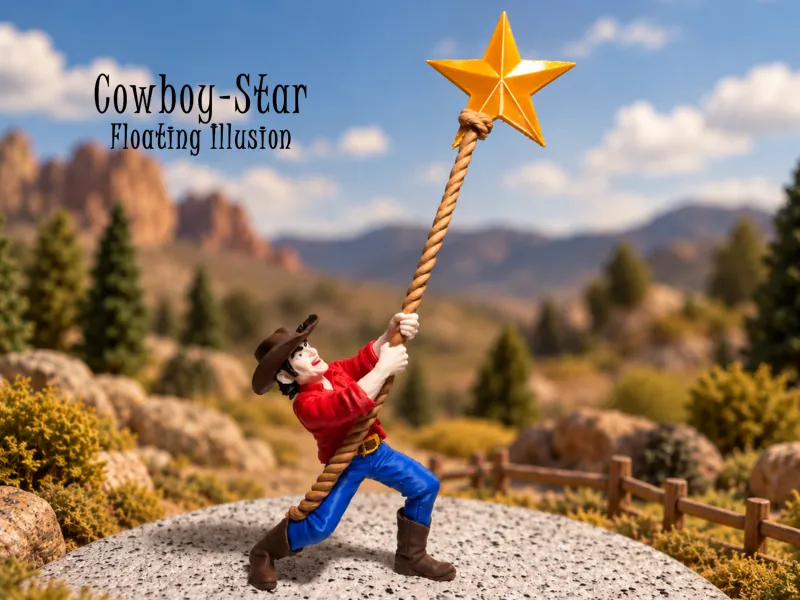 Cowboy Puxando Estrela - Ilusão Flutuante
