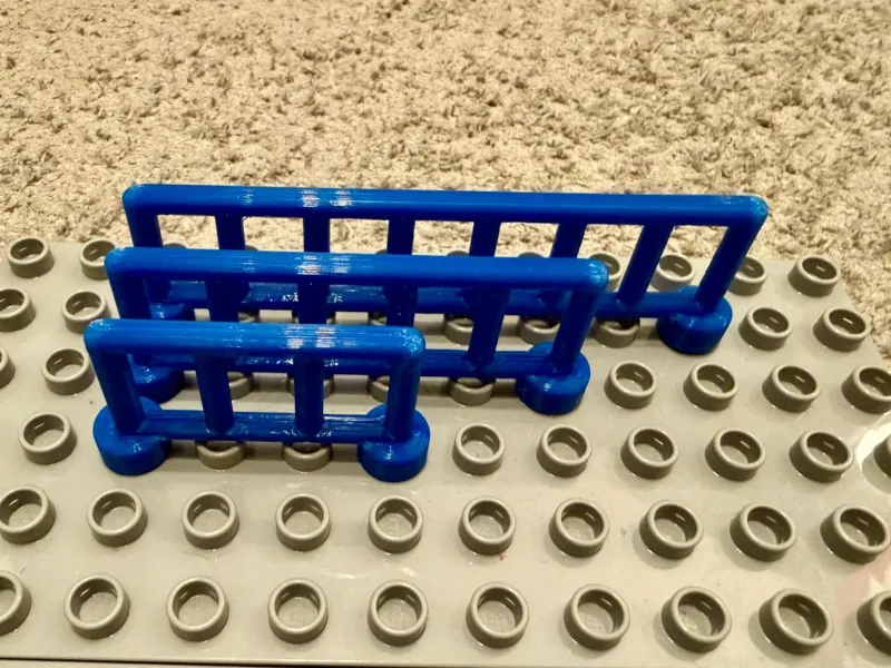 fully Lego Duplo compatible regular fence, 3 sizes available