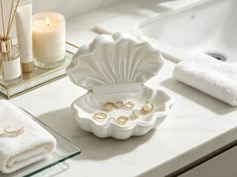 Shell-Shaped Jewelry Box