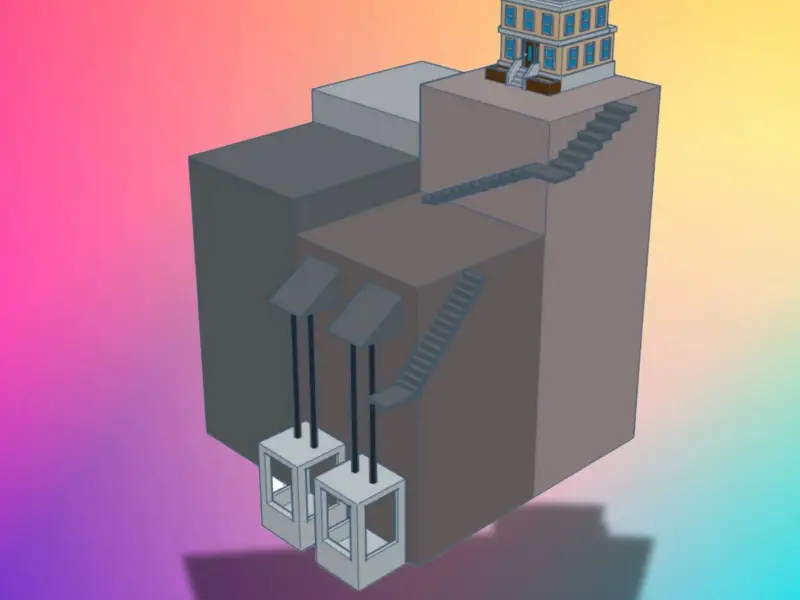 Concept Gang Beasts video game map