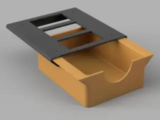 Under desk drawer (no supports)