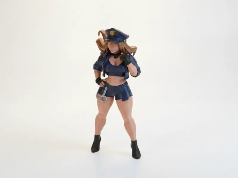 女警官手办 3D可打印STL模型