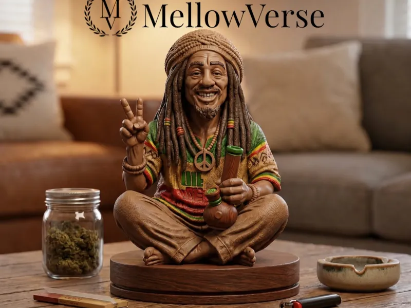 Reggae Hippie Herb Grinder - 2 - Part Magnetic - MellowVerse