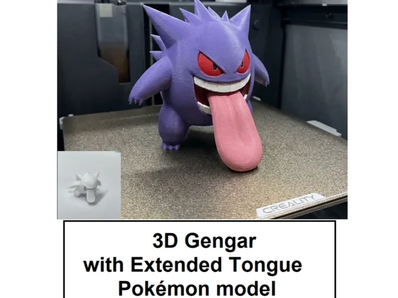 Gengar mit ausgestreckter Zunge 3D