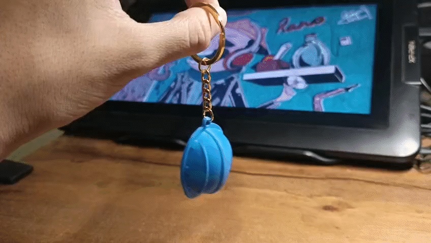 Safety Helmet Keychain