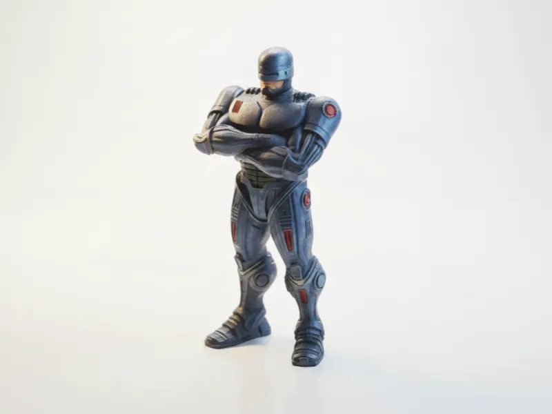 Figura Robocop Musculosa Colecionável Sci-Fi para Impressão 3D