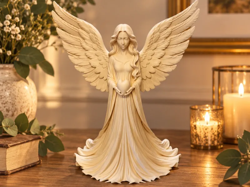 👼 Engel mit Herz – Elegante Dekoration