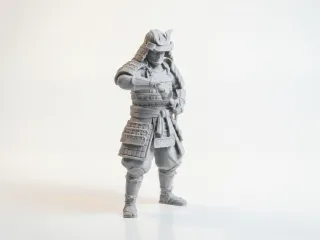 Samurai Sheathing Sword Warrior Figurine 3D Printable