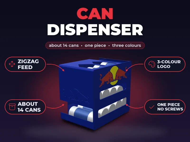 250ml Red Bull Can Dispenser