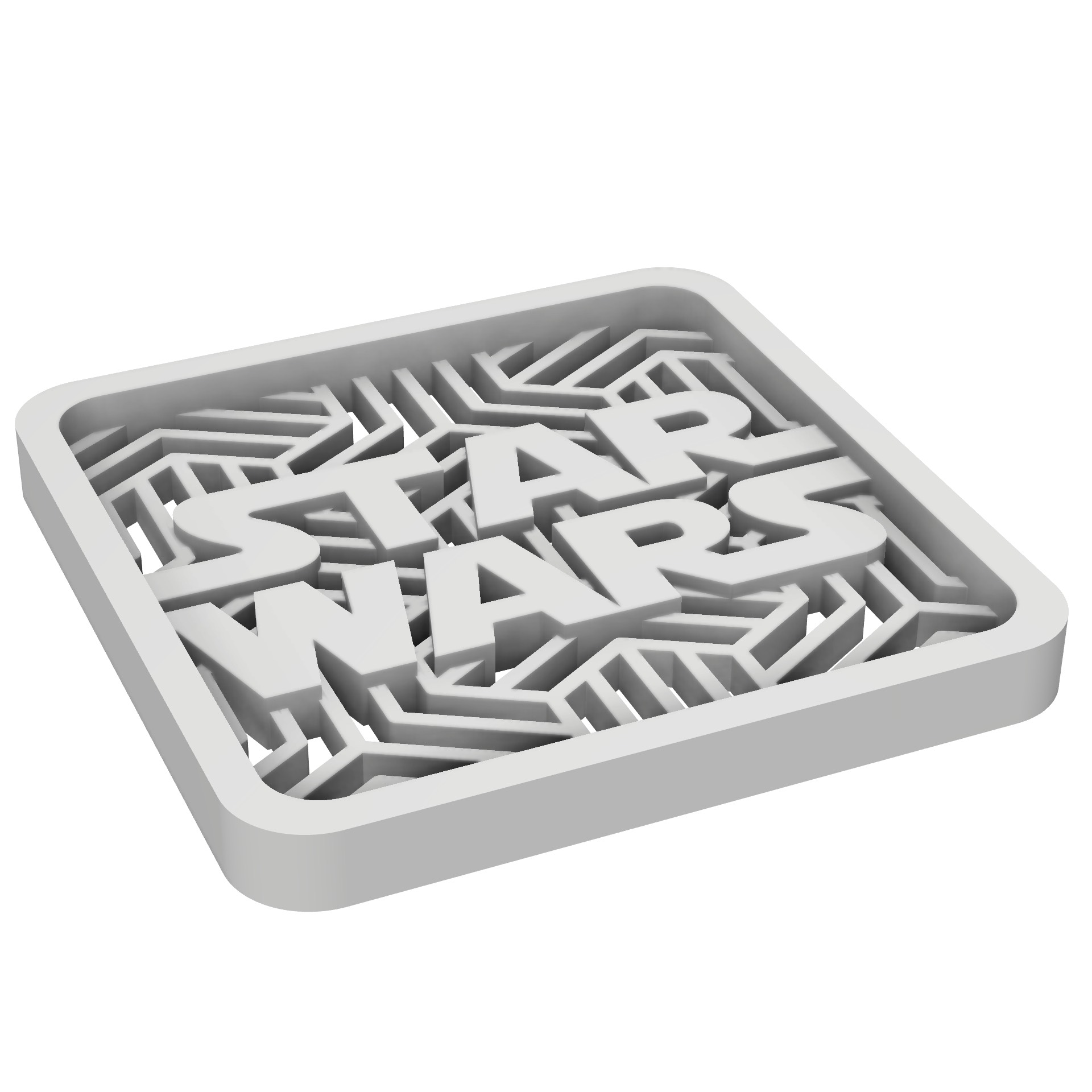 Star Wars Logo Bevelled Square Coaster