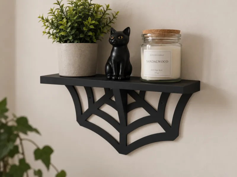 Spinnenweb Wandplank – Halloween Gotische Decoratie