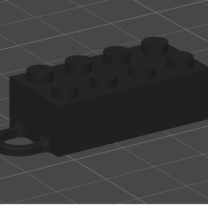 Lego compatible keychain 2x4 brick