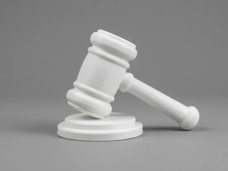 Judge’s Gavel with Sound Block – Courtroom Model