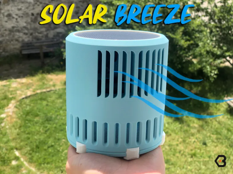 Solar Breeze – Ventilador Portátil Alimentado por Energia Solar