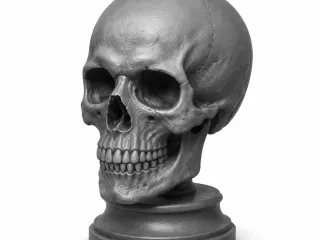 Skull statue