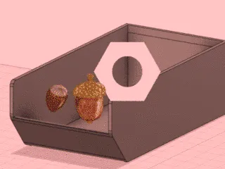 Stackable bolt and nut container