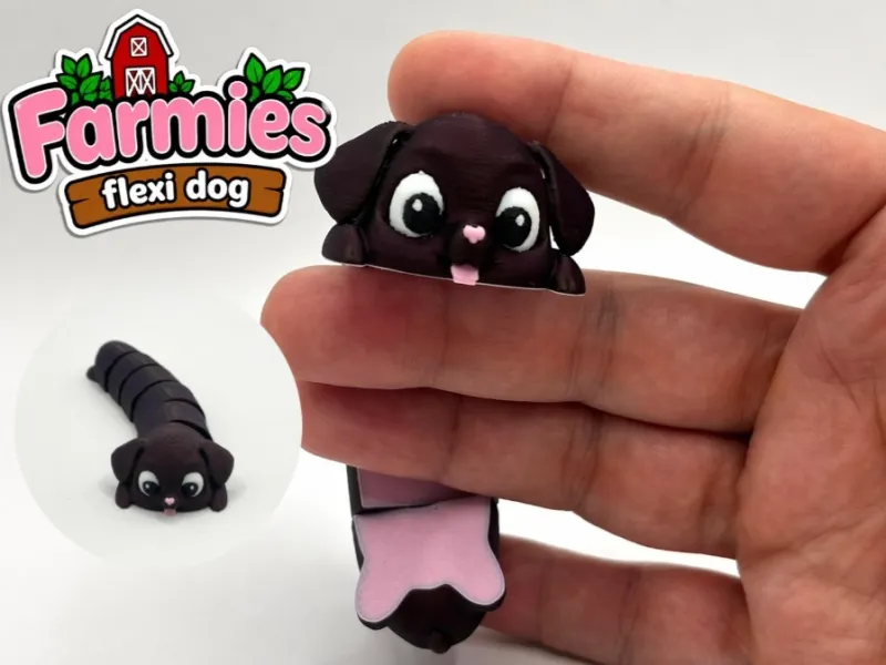 Articulated flexy dog toy - Farmies collection