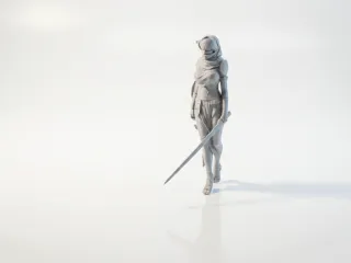 Desert Warrior Figurine Fantasy 3D Printable