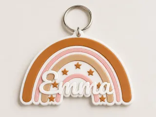 Emma's rainbow name tag
