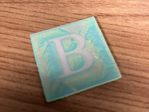 Suport de pahare cu monogramă (Pătrat)-B